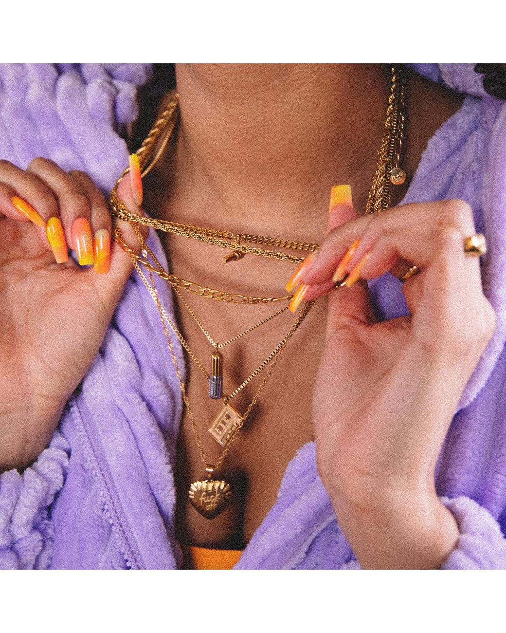 Hoops + Chains LDN Metallic Mix Tape Chain