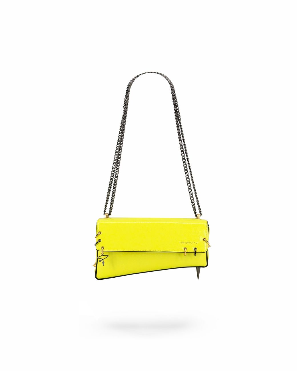 Pimpinicchio New York Yellow Asymmetrical Chain Bag