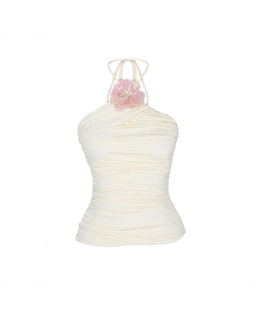Herfetch White Sleveless Daisy Top