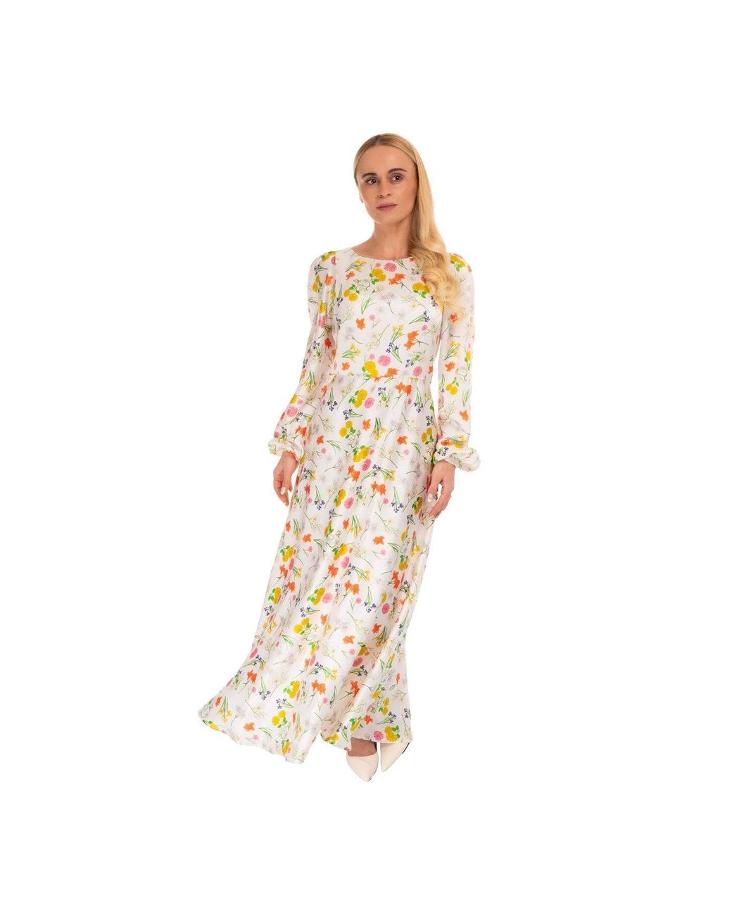 Sofia Tsereteli Metallic Meadow Silk Gown