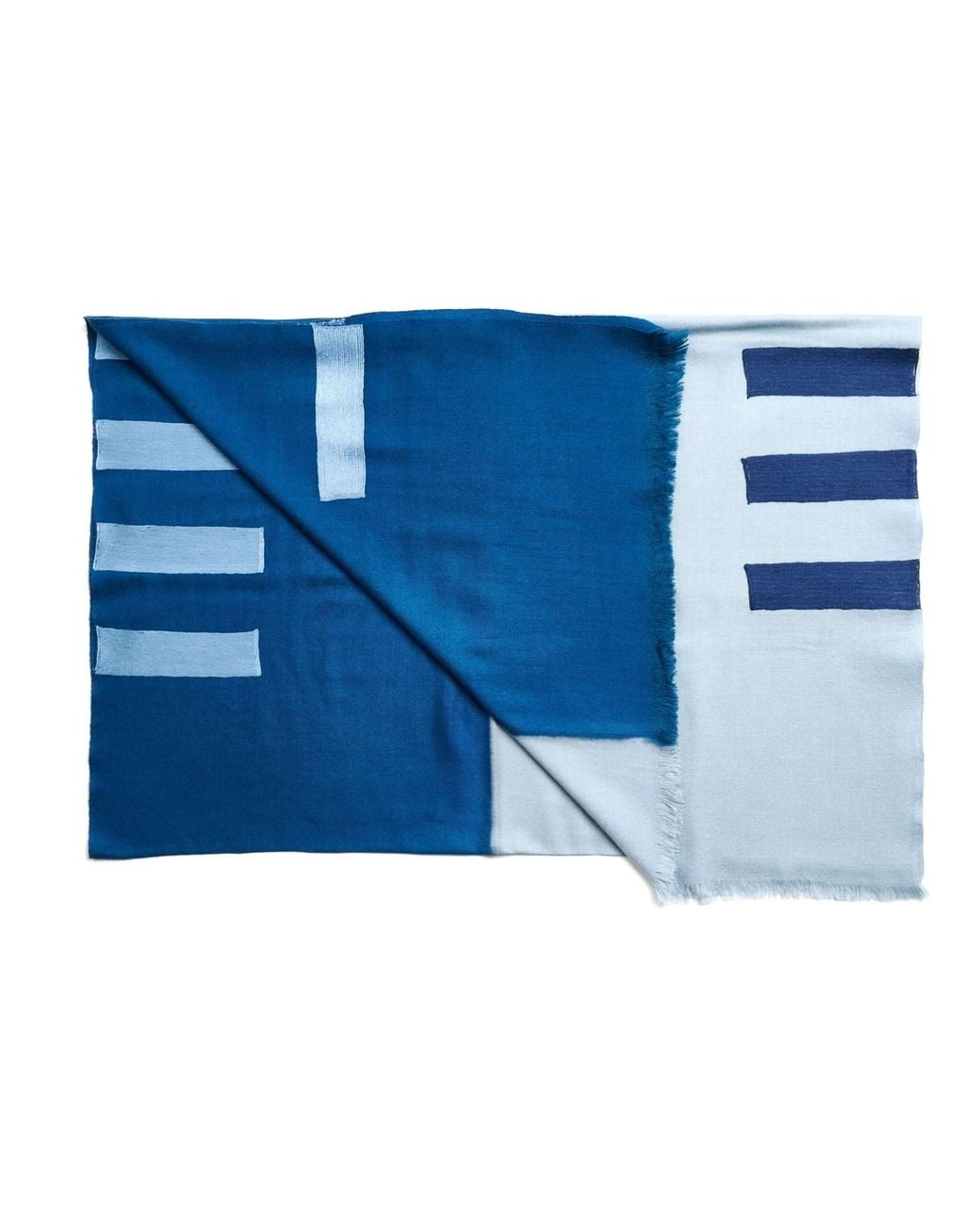 Variously Blue Harbor Hand Embroidered Modern Artisanal Scarf