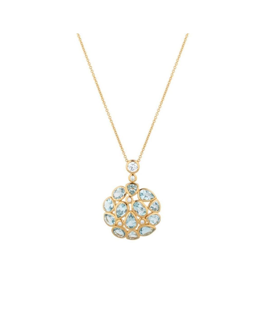 Lulu B London Metallic Topaz Statement Pendant Necklace