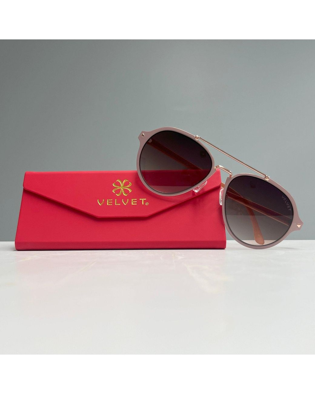 Velvet Eyewear Brown Aviator Sunglass Style