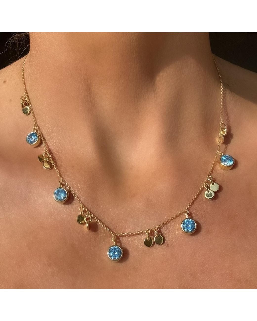 Milchee Metallic Droplets Necklace