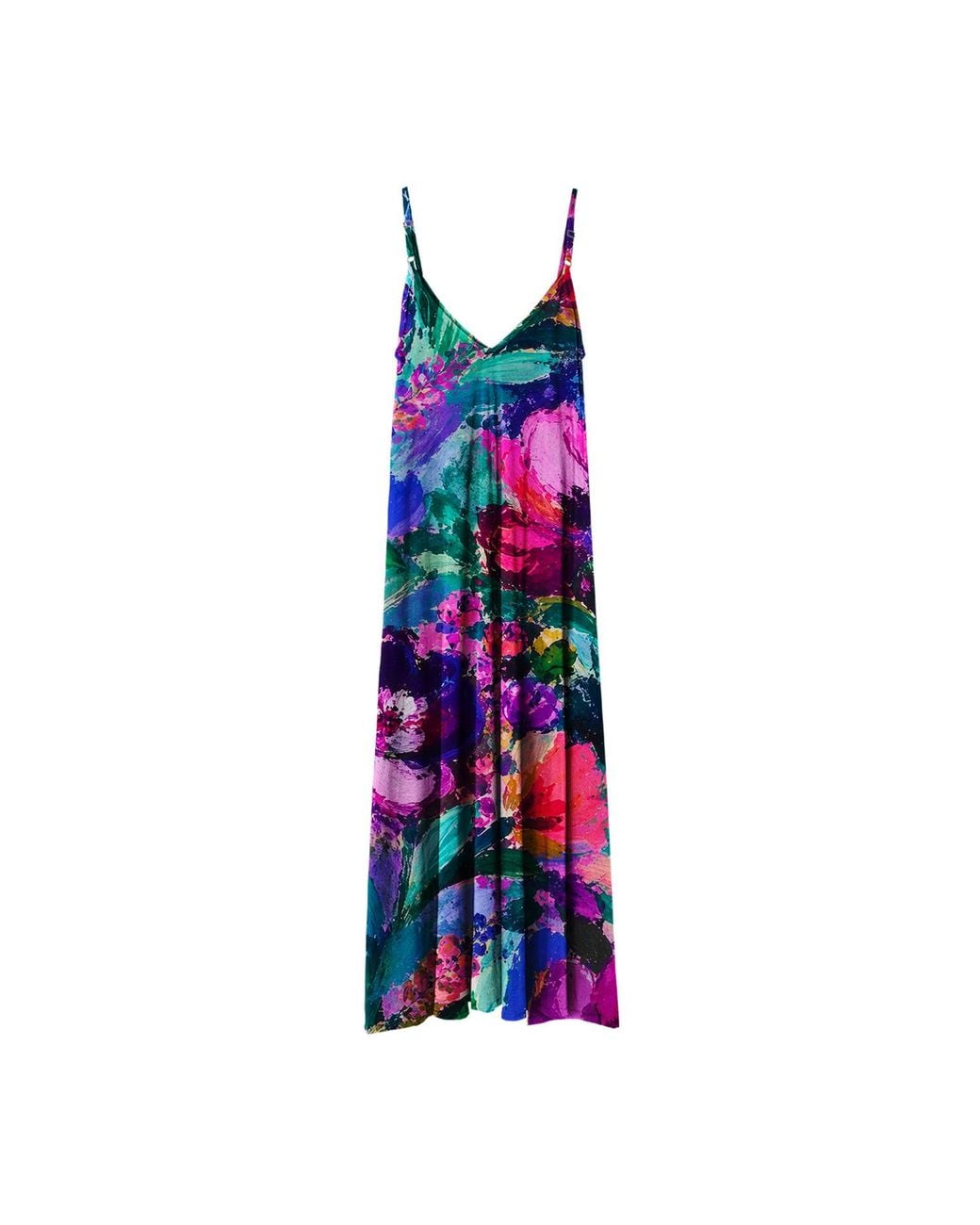 Aloha From Deer Blue Messy Flora Maxi Dress