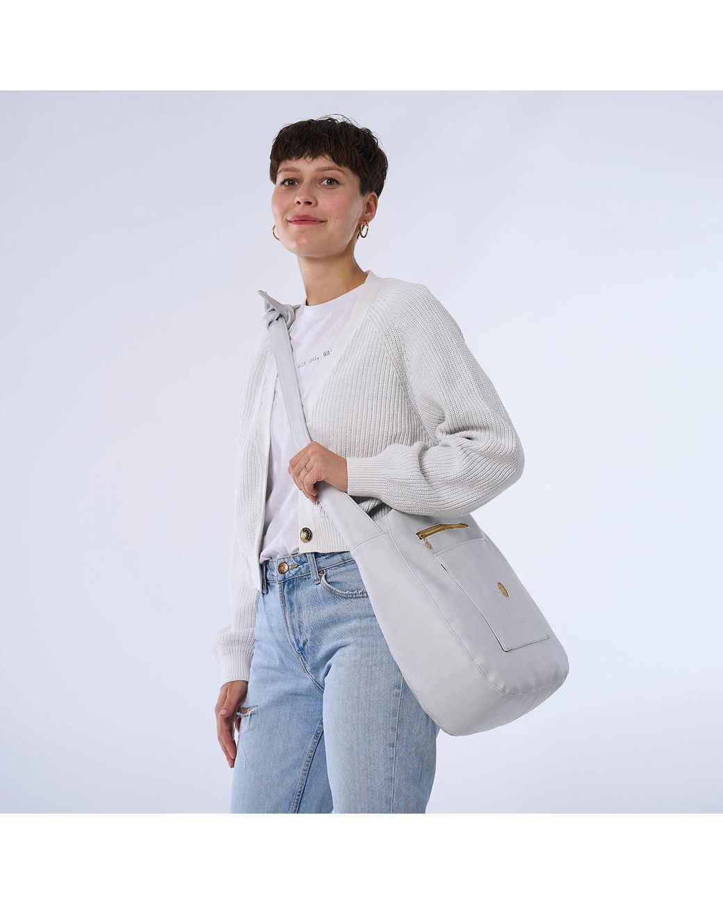Milla Von Cosy Blue Tote Bag Soulmate Lightgrey