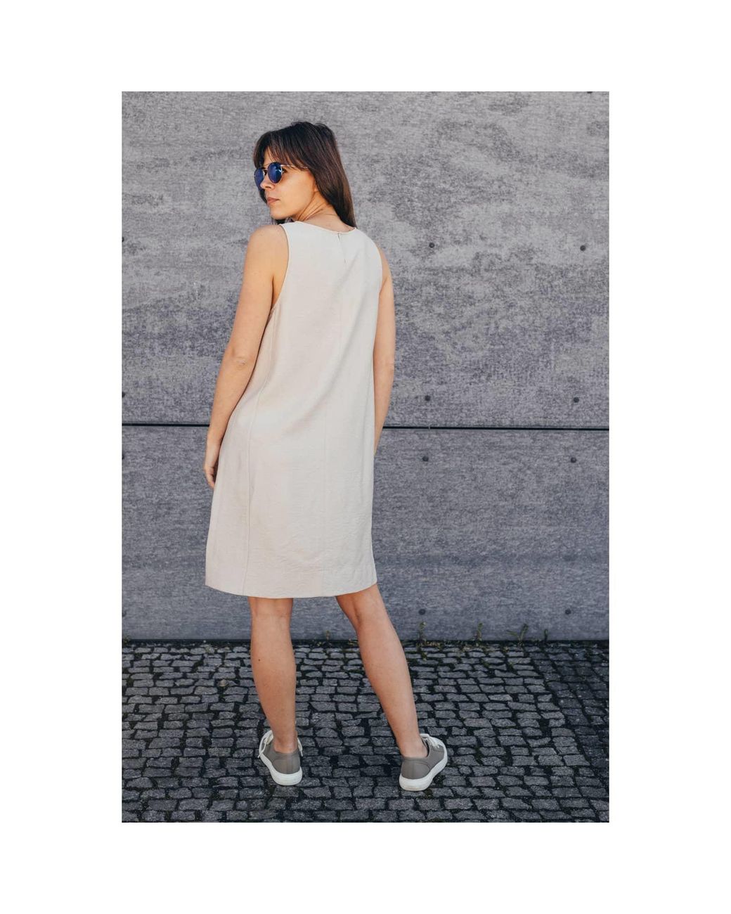 Oh!Zuza Pink Neutrals Echo Viscose Midi Dress With Pockets – Light