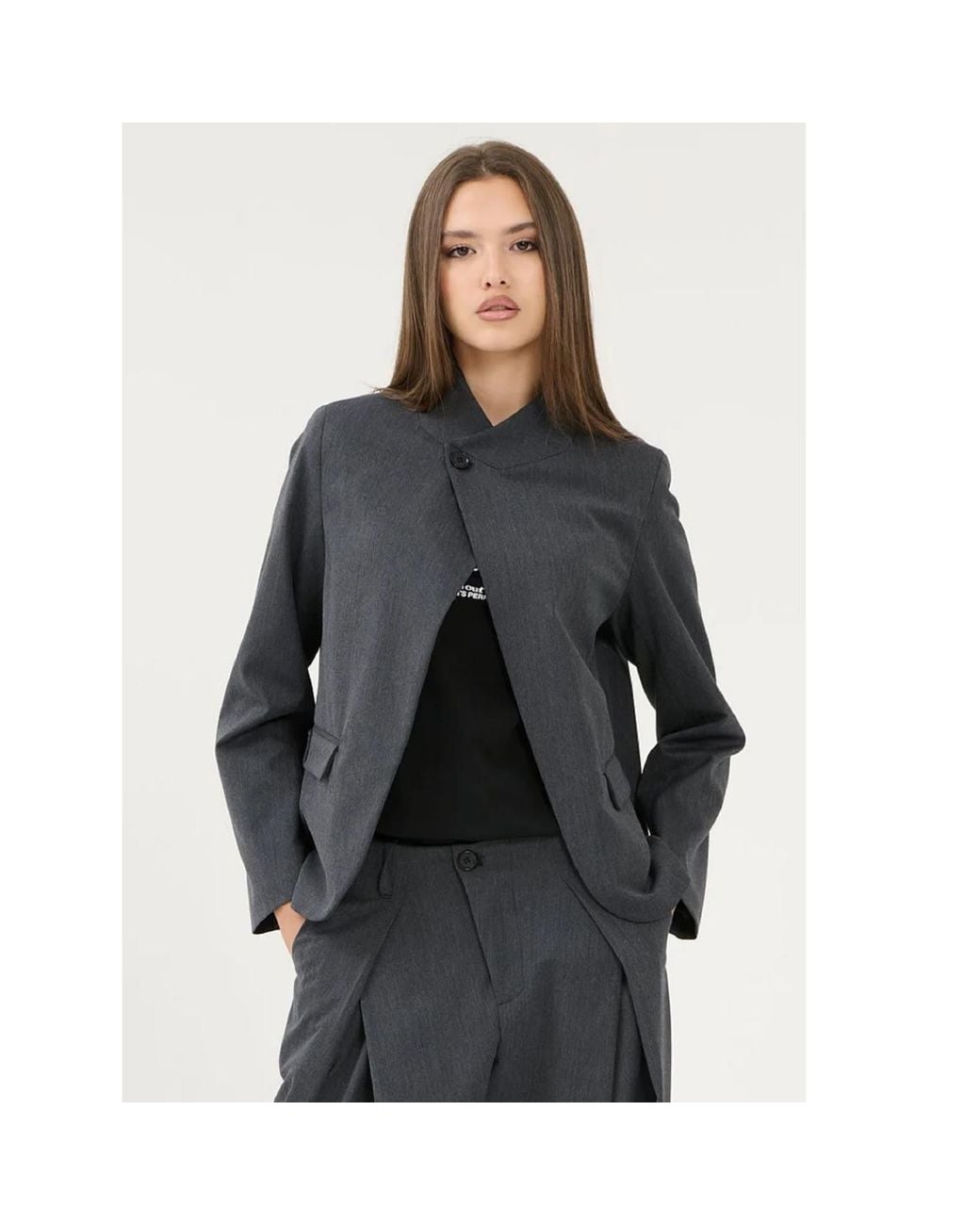 Win Out Gray Uncoventional Suit Blazer Wm for men
