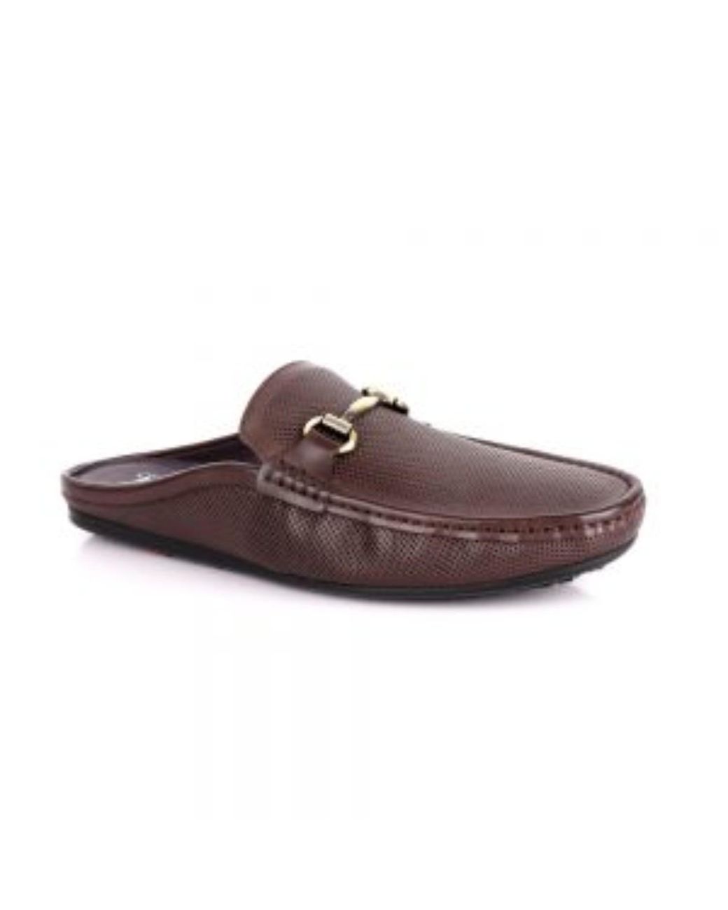 DAVID WEJ Brown Soft Leather Slip On Loafers With Buckle – for men