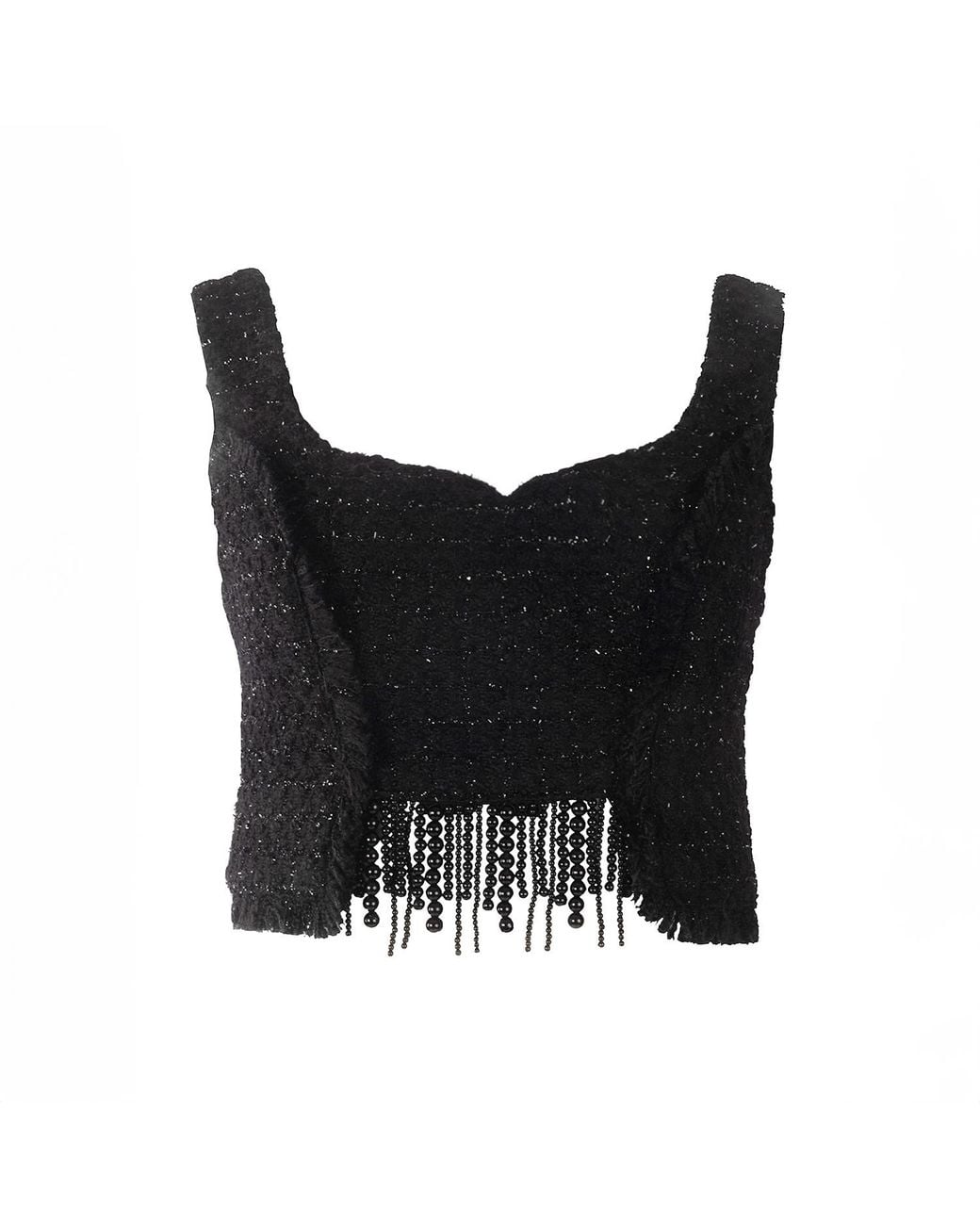Solgo Atelier Black Tia Sleeveless Crop Top