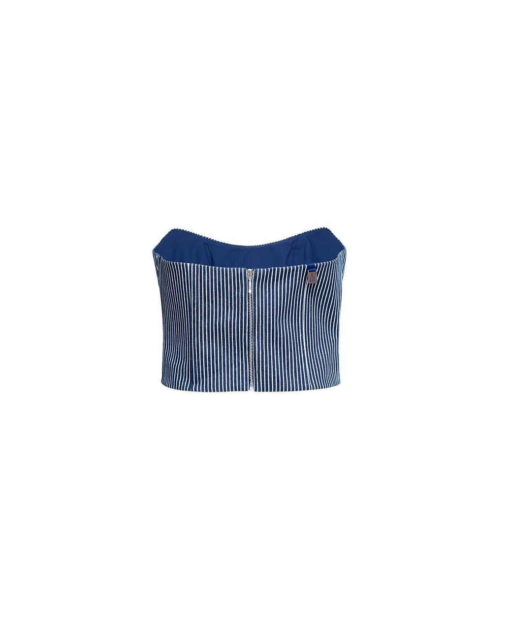 Audrey Vallens Blue Denim Affair Stripe Corset