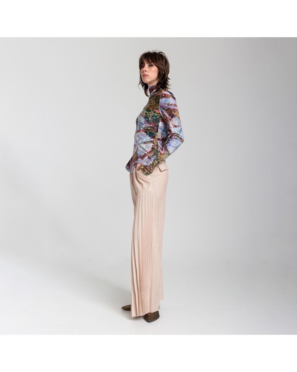 ARTISTA Black Spirit Printed Velvet Top