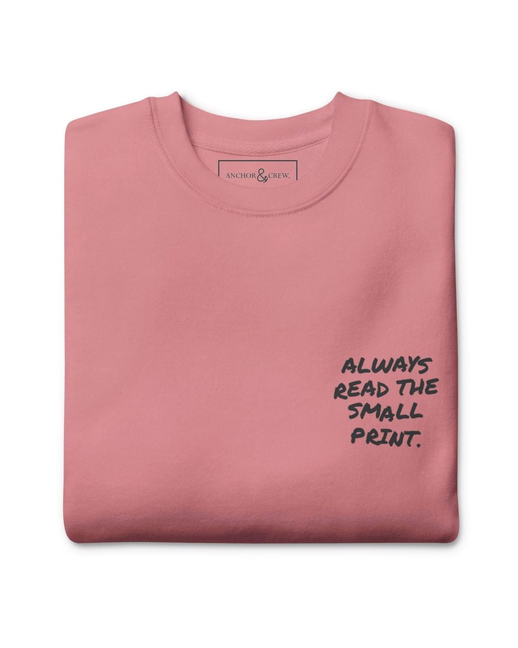 Anchor and Crew Pink Rose Small Print Annotations Organic Cotton Sweatshirt