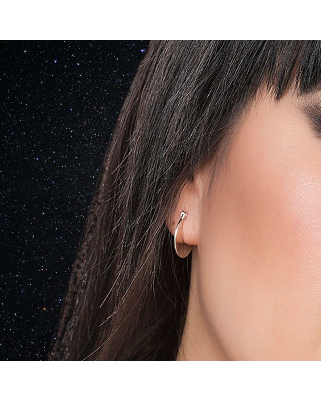 Zula Jewelry + Design Metallic Crescent Moon Huggie Earrings