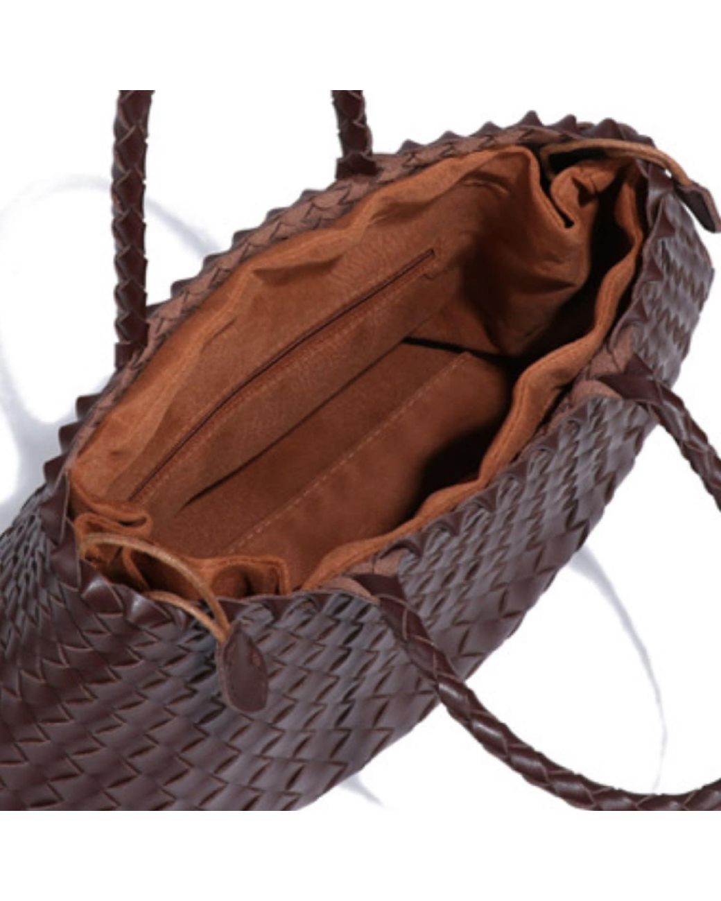 Rimini Black Woven Vegan Leather Tote 'Elisabetta'
