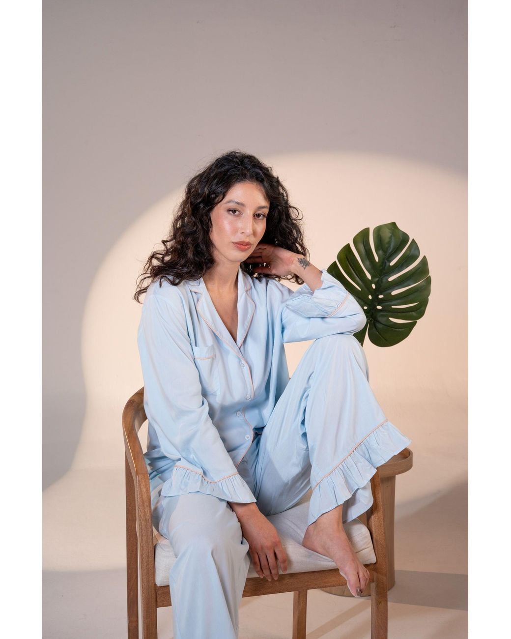 Carolina Benoit Blue Luxury Bamboo Pajama Set
