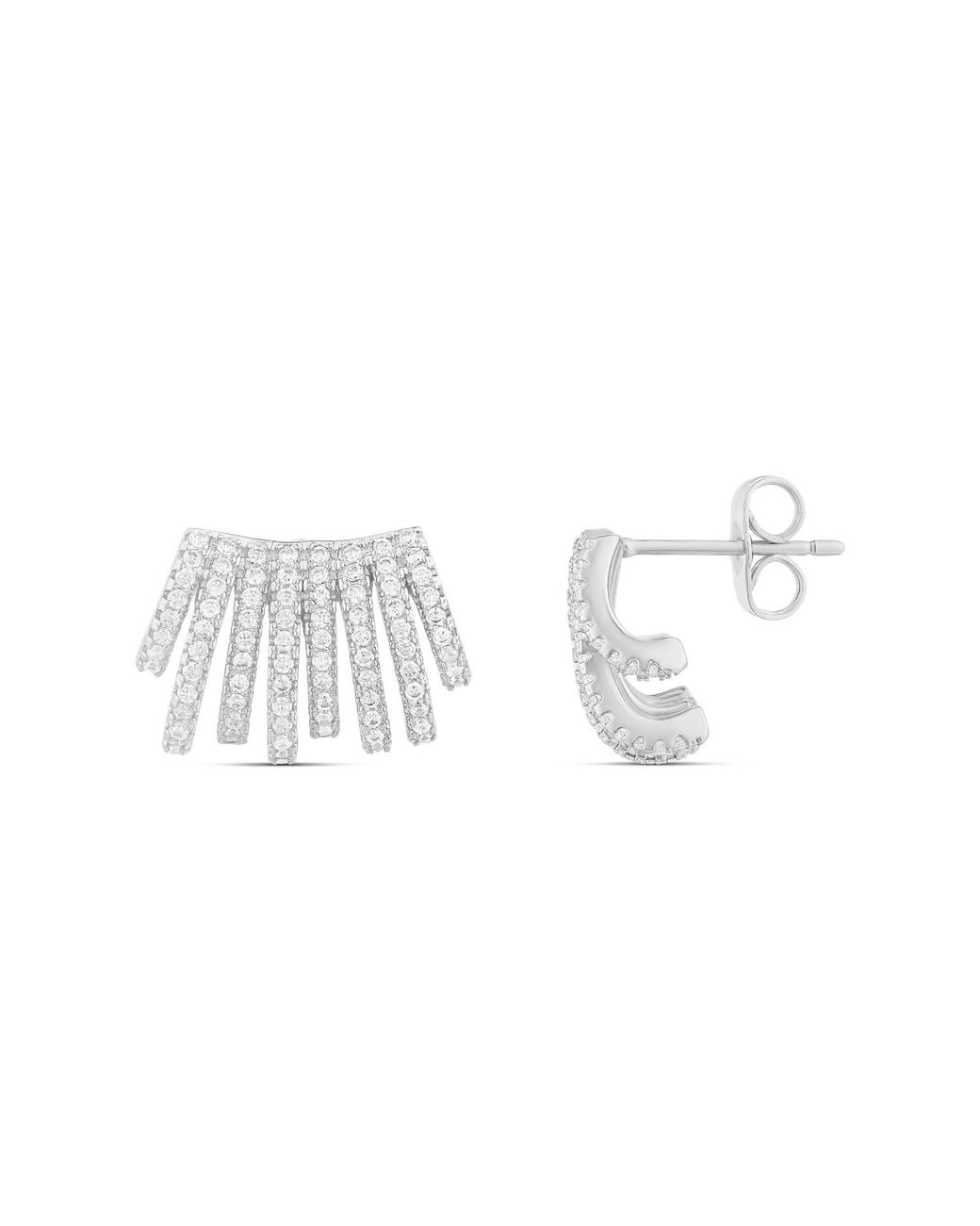 SHYMI White Pave Caged Huggies