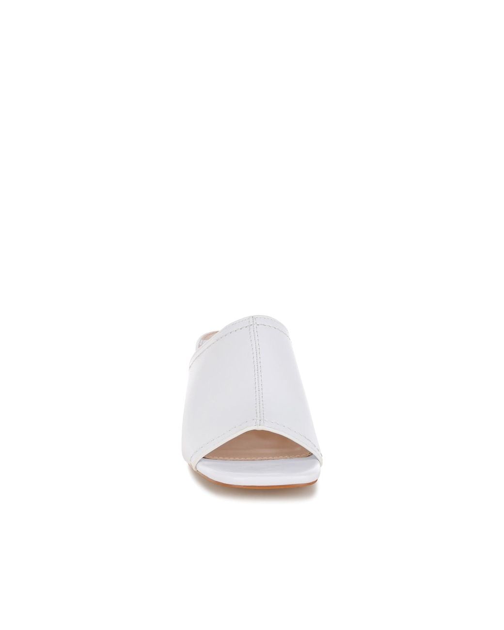 Rag & Co White Wuling Slip-On Soft Leather Heels