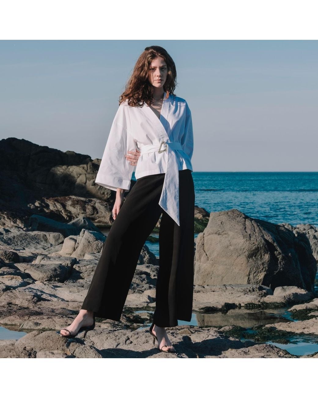 Mirimalist Black Sand Loose Pants