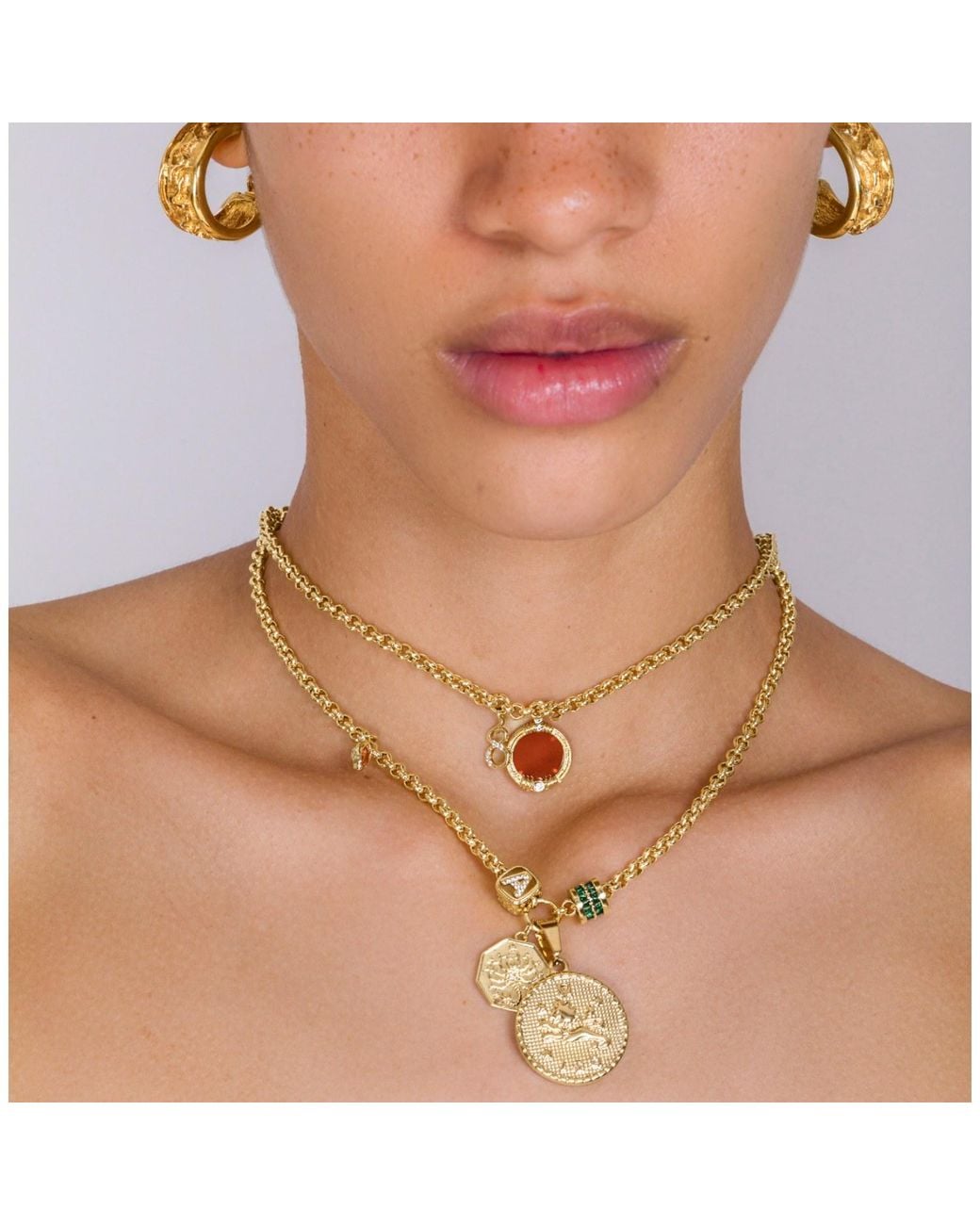 Alexie of Athens Metallic Rolo Charm Chain