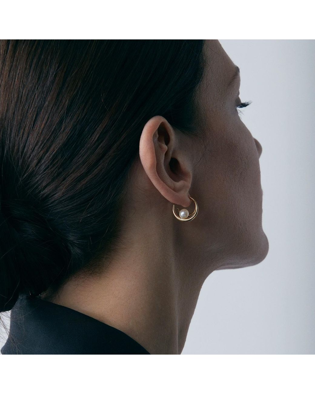 Dinny Hall Metallic Toro Pearl Double Hoops