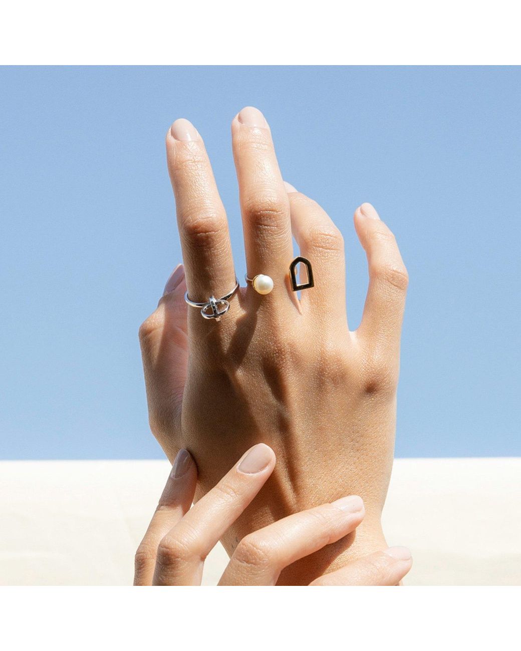 Sheida Farrokhi White Circle Ring