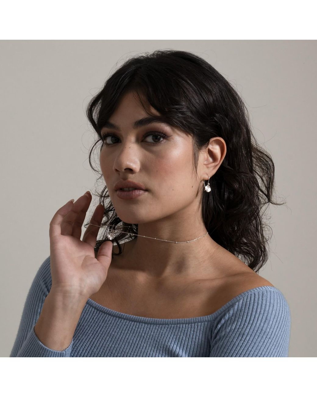 Dower & Hall Metallic Medium Disc Nomad Earrings