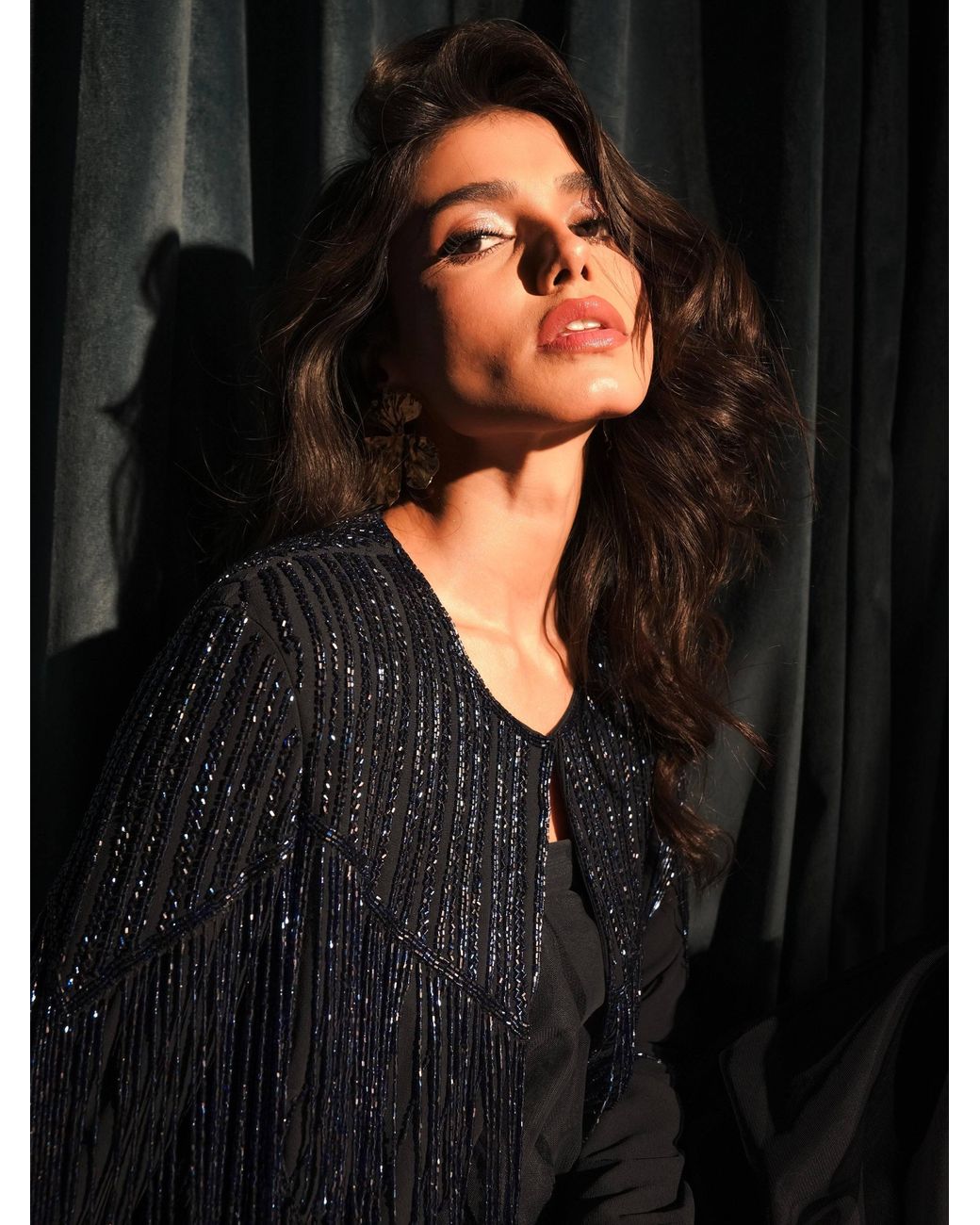 Rose & Nancy Blue Scarlett Fringe Jacket