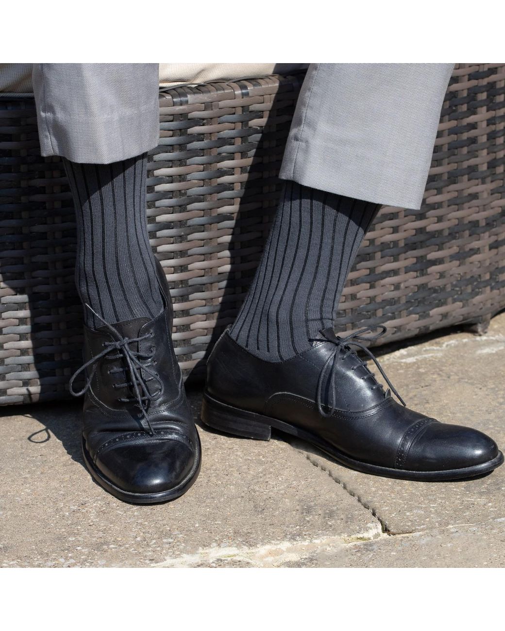 Peper Harow - Made in England Black Three Pack Essential Socks for men