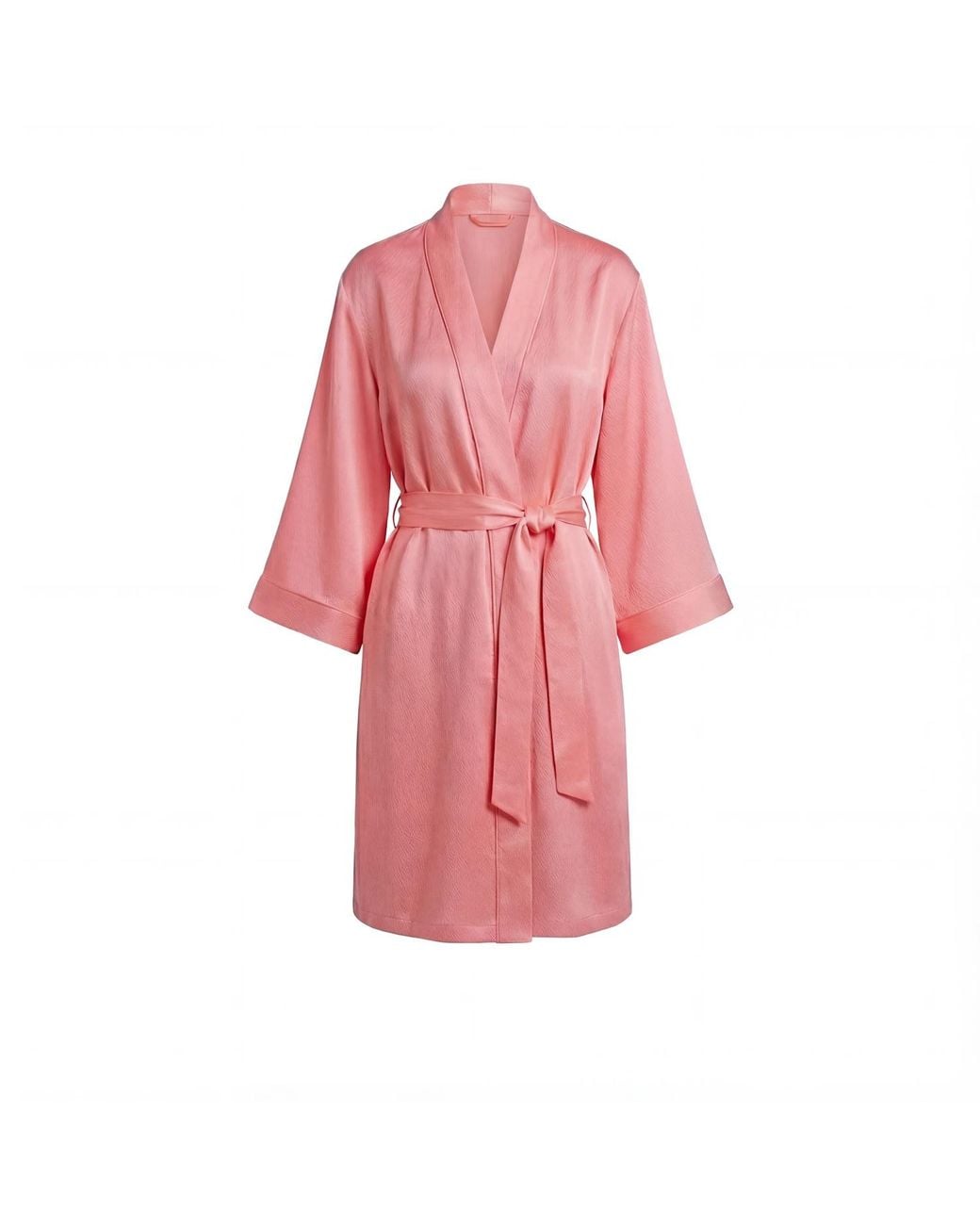 Vimissia Pink Bubble Silk Short Robe