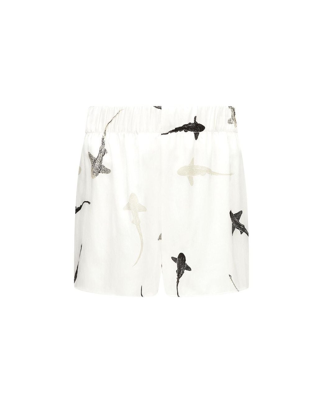 Lily Rou White Silk Mara Relaxed Shorts
