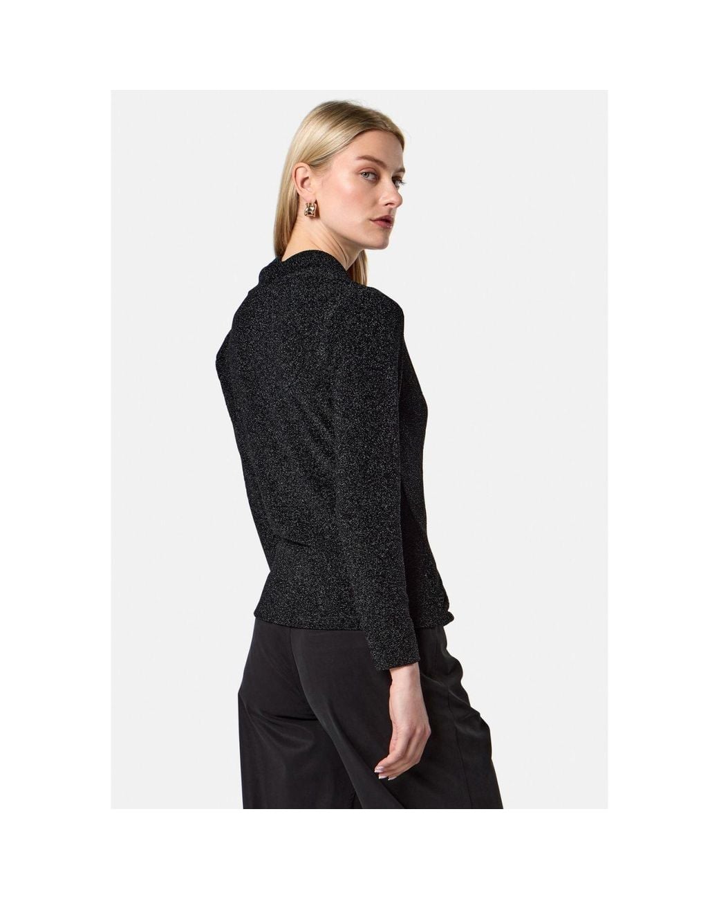 Helen Mcalinden Black Roxanne Shimmer Top