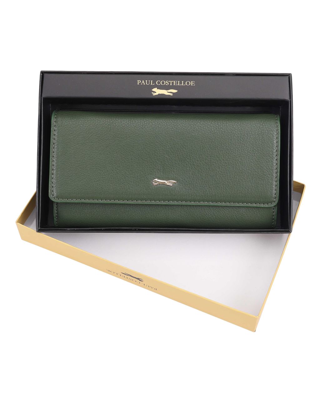 Paul Costelloe Green Accra Leather Wallet Purse