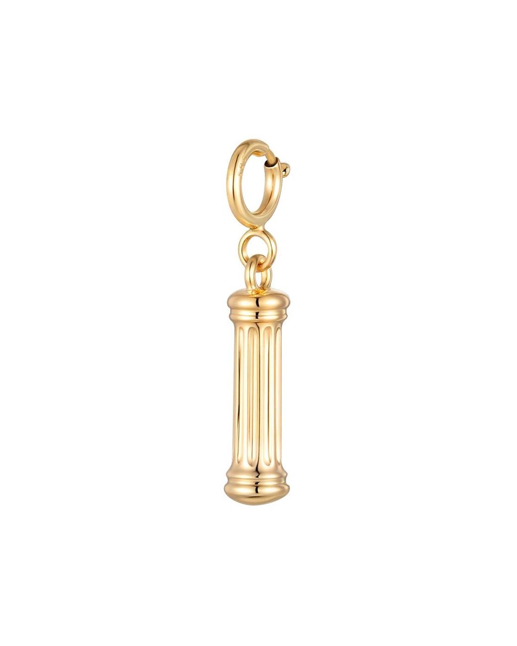 Larisa Beaumont Metallic Strength Charm – 14K Solid Column Pendant