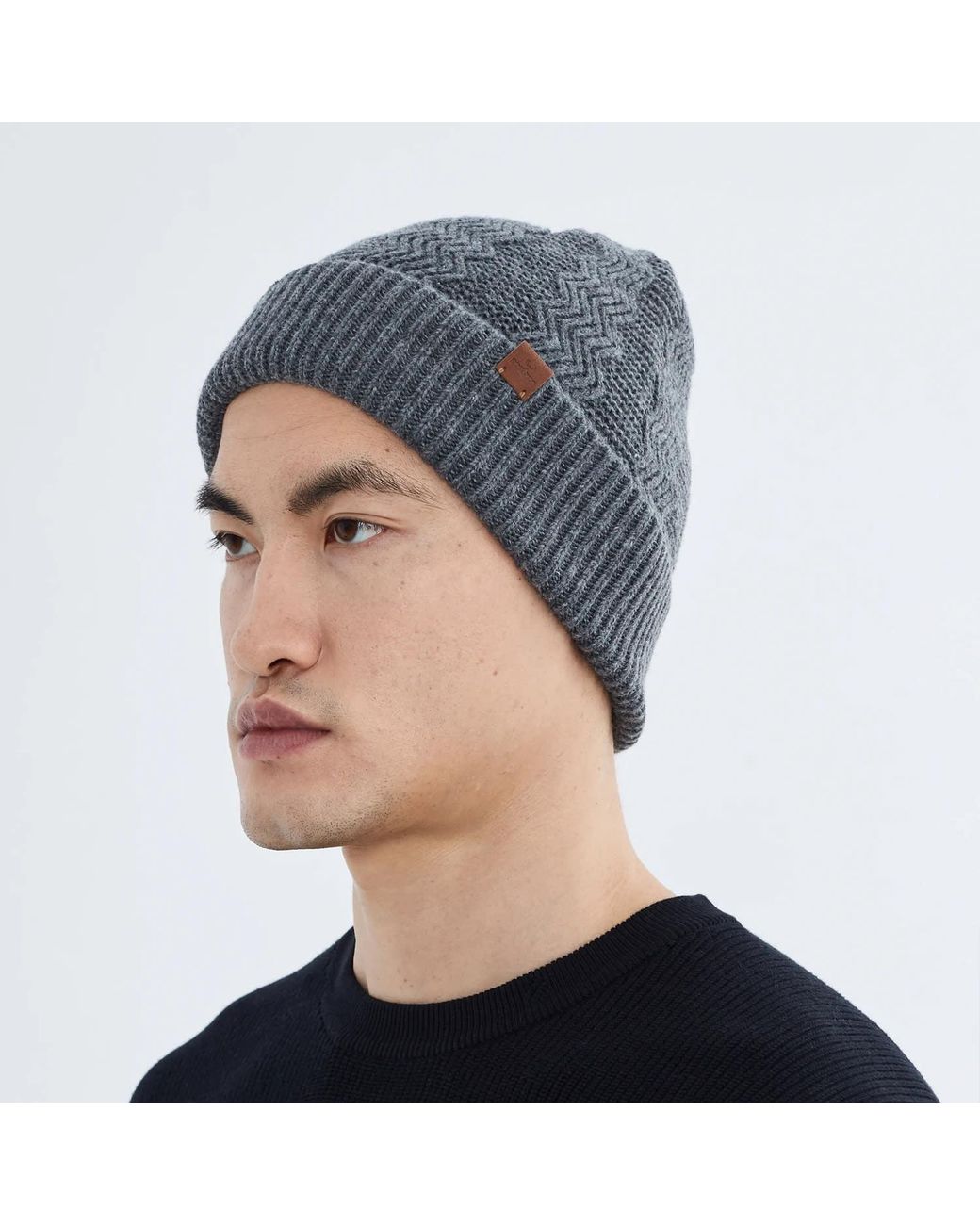 Norbron Gray Kordec Dark Beanie for men