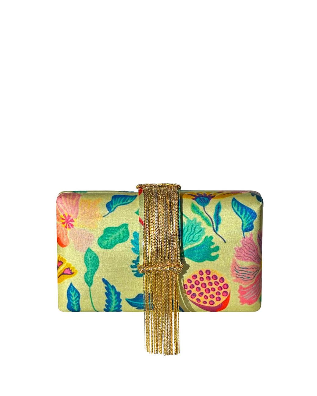 Simitri Blue Valley Fringe Clutch Bag