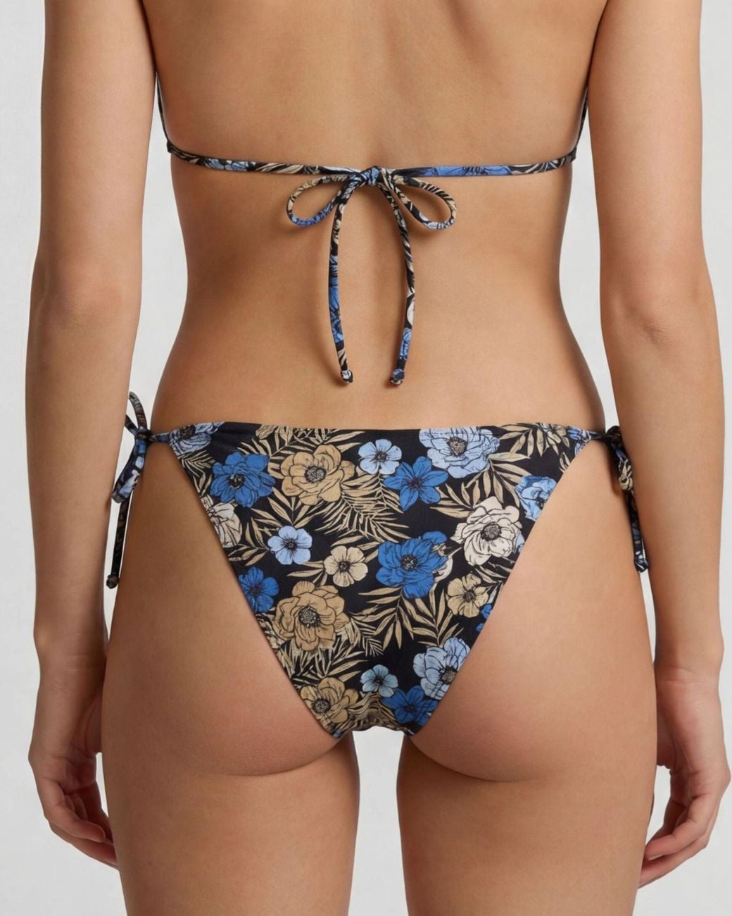 Lords of Harlech Blue Bonita Tropical Mix Bikini Bottom
