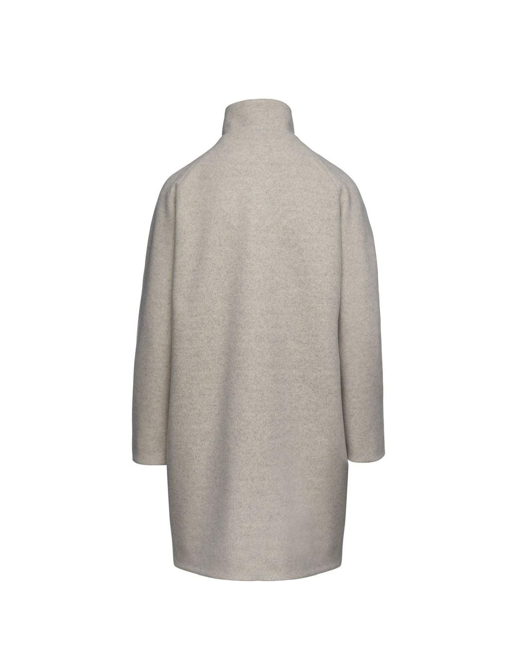 Conquista Gray Neutrals Mouflon Sand Colour Melange Coat By Fashion