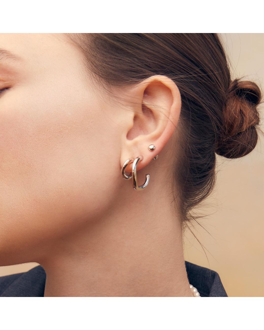 Biko Jewellery Metallic Rio Hoops Medium