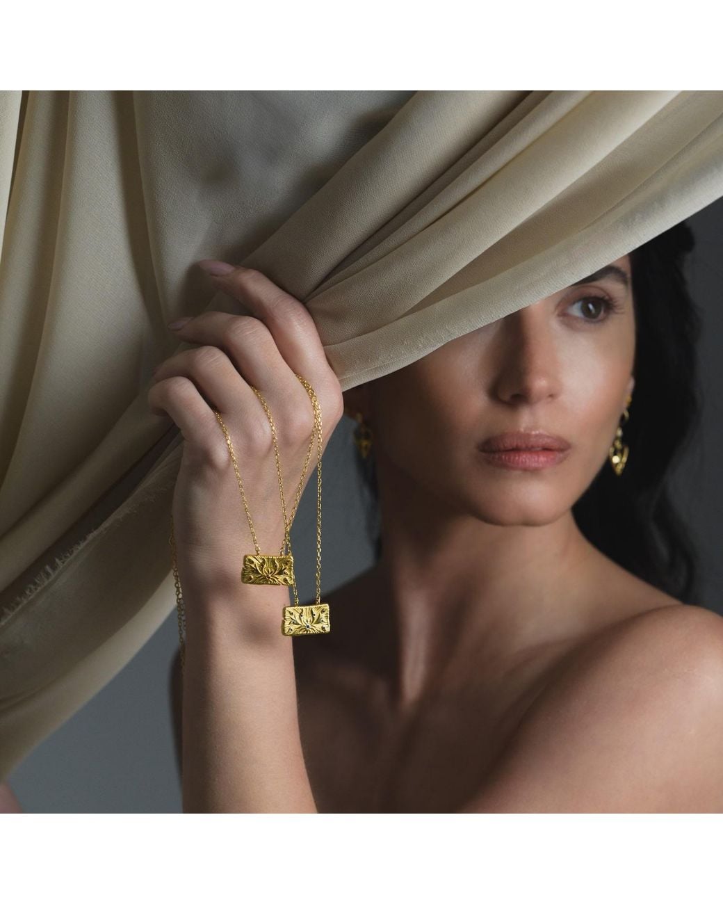 Myrto Katramadou Jewellery Metallic Lotus Necklace-Plated