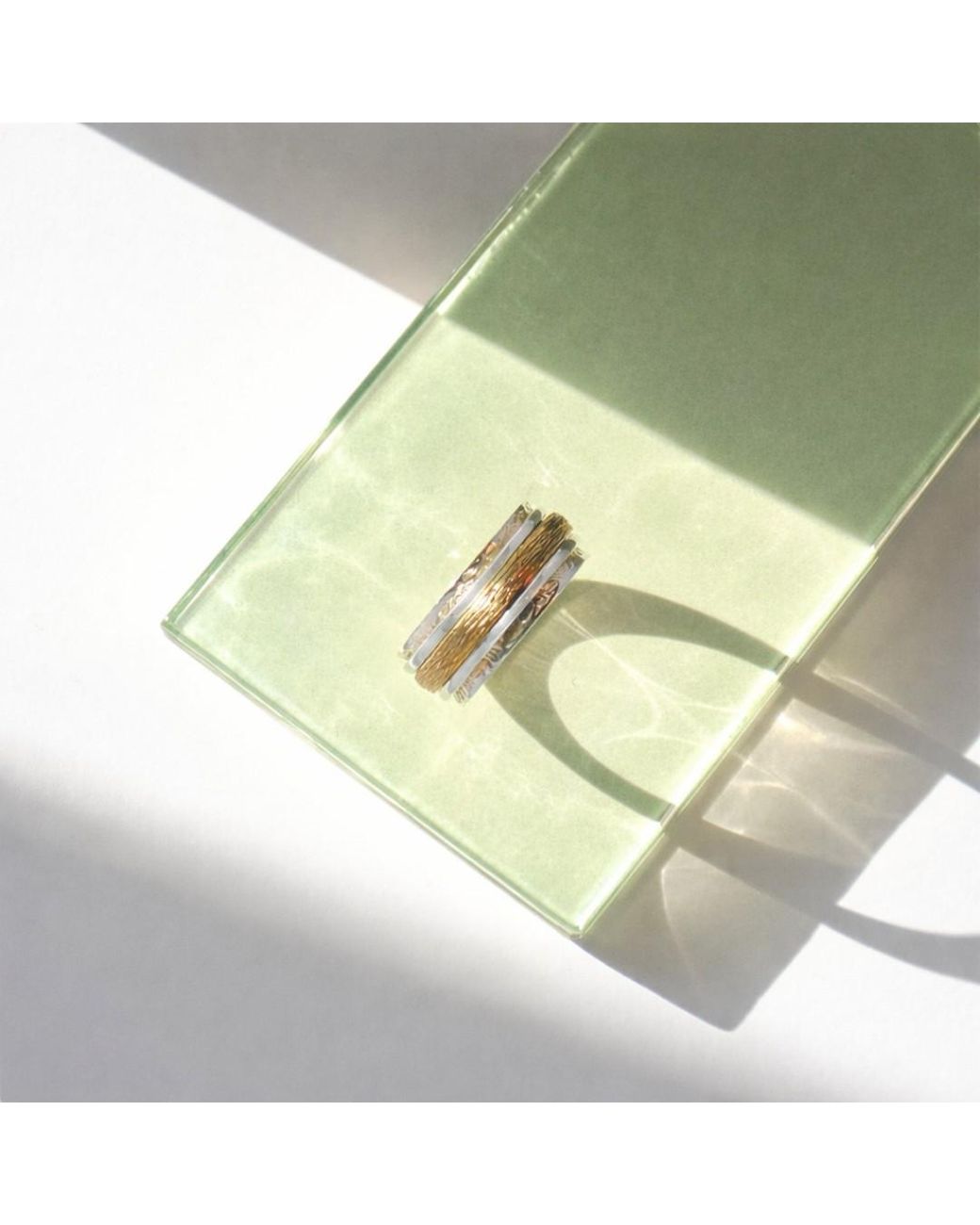 Charlotte's Web Jewellery Metallic Karma Bloom Mixed Metal Spinning Ring