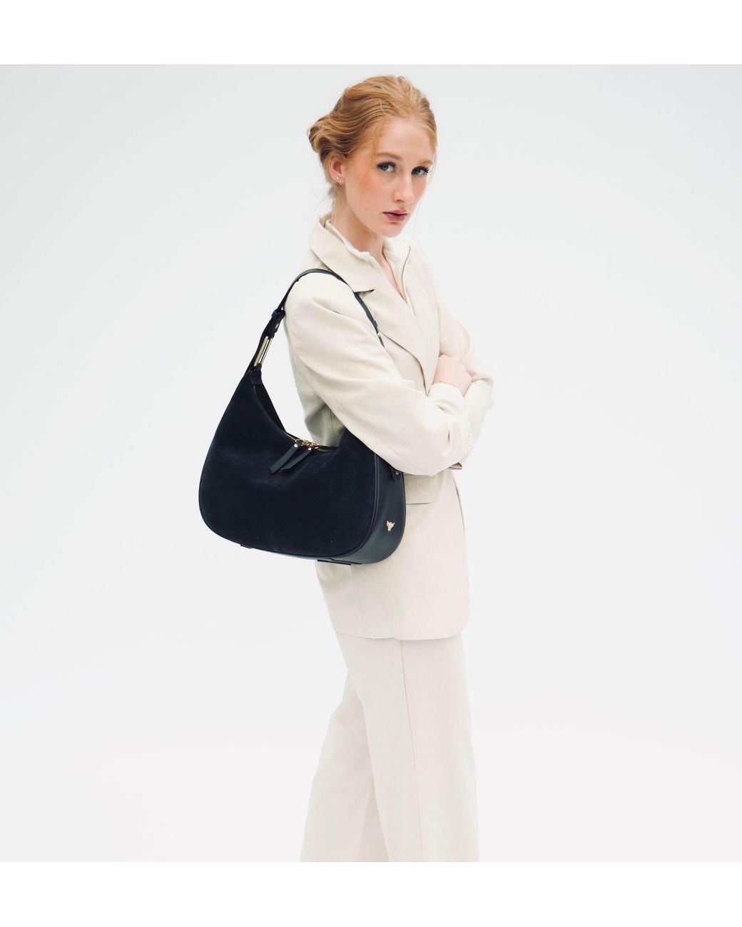 Apatchy London Blue The Charlie Suede Bag