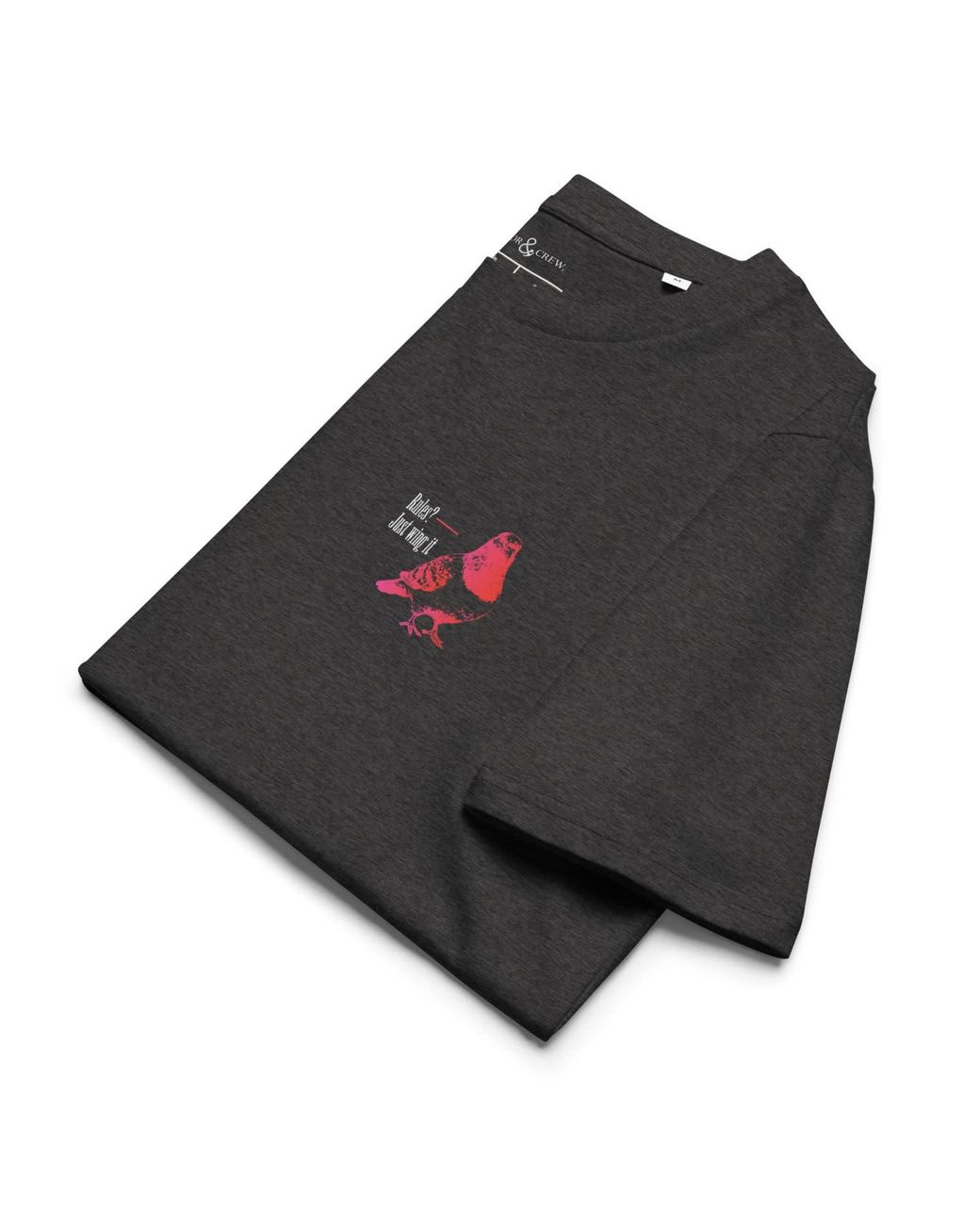 Anchor and Crew Black Heather Eight Fight Or Flight Club Editions Organic Cotton T-Shirt
