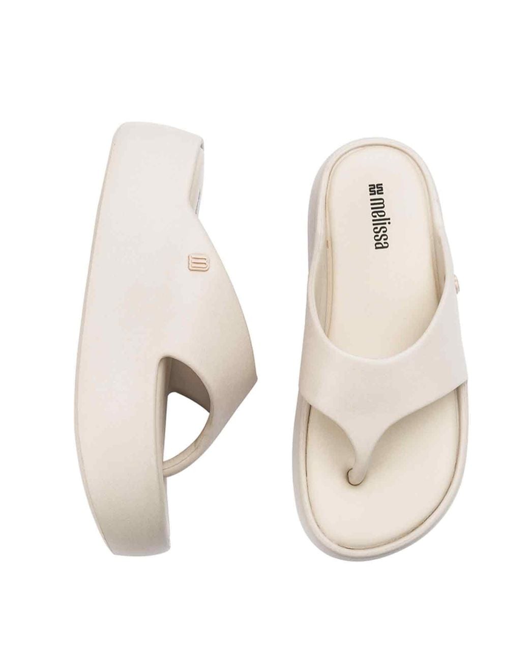Melissa White Neutrals Free Platform Thong