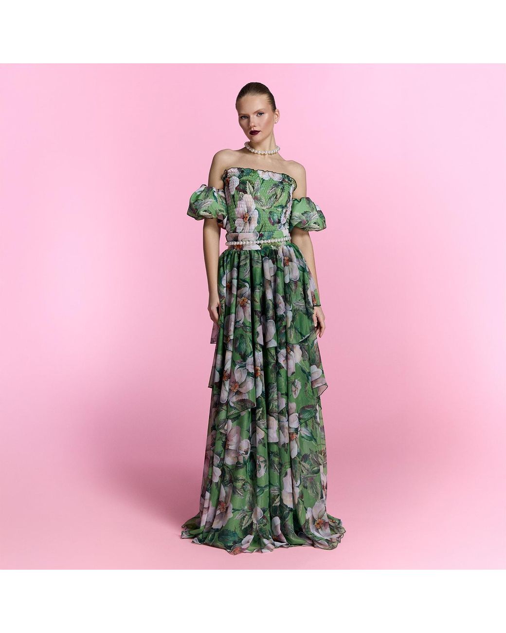 Nur Karaata Green Provence Poème Gown
