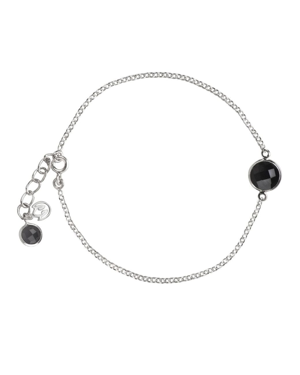 The Jewellery Store London Metallic Onyx Chain Bracelet