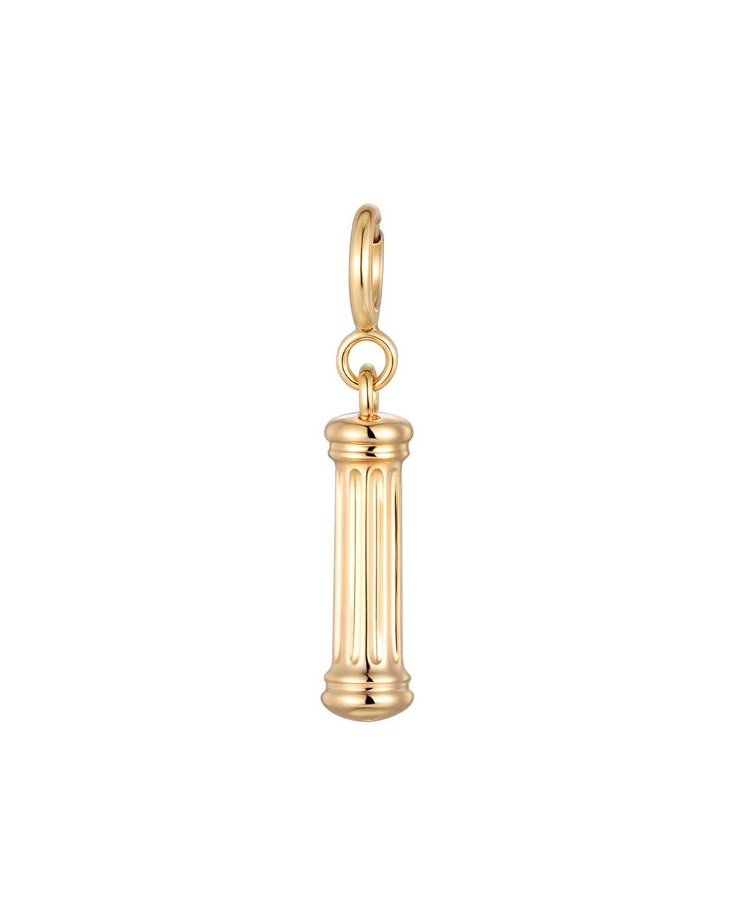Larisa Beaumont Metallic Strength Charm – 14K Solid Column Pendant