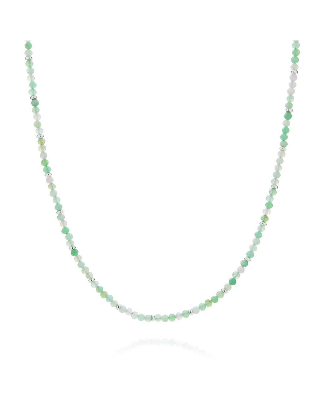 Nellou Jewellery Metallic Chrysoprase May Birthstone Orbit Necklace
