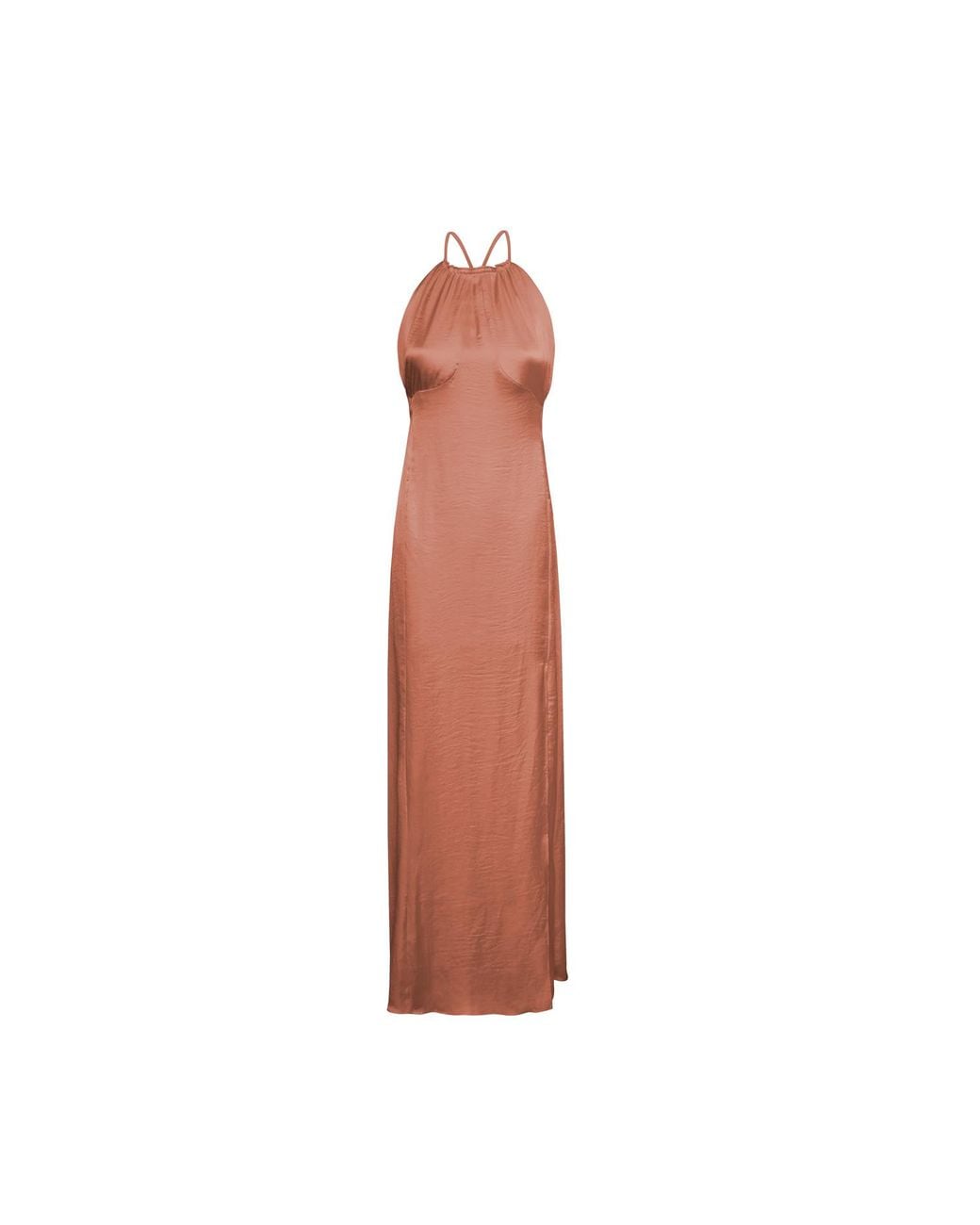 Audrey Vallens Brown Miss Av Satin Dress