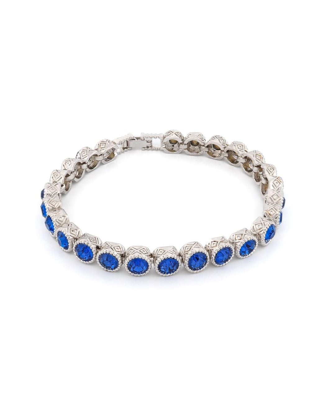 Ebru Jewelry Blue Sapphire Tennis Mystic Bracelet
